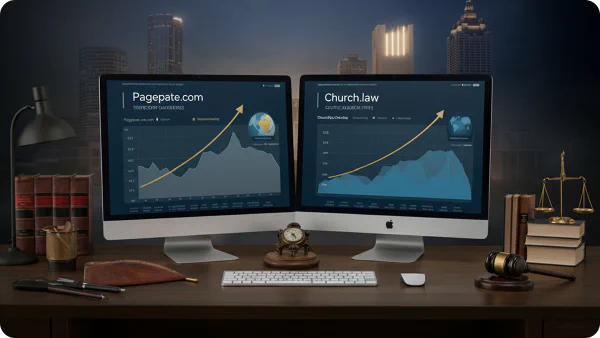 Law firm domain migration from PagePate.com to Church.law preserving search rankings