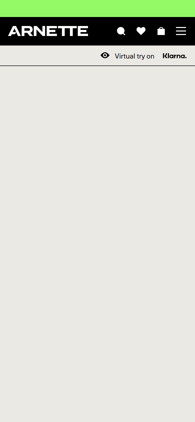 Arnette collection: prescription on mobile, Shopify luxury eyewear storefront captured at 390 x 844