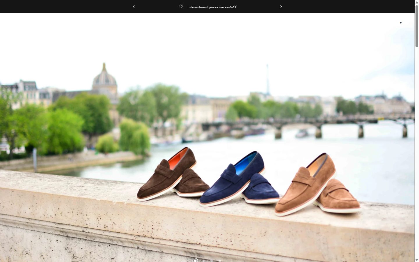 Aubercy homepage on desktop, Shopify luxury footwear storefront captured at 1440 x 900
