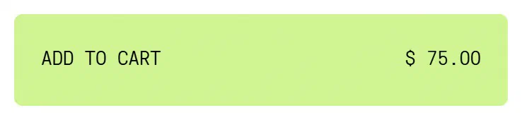 Brain Dead add to cart button photographed on its product page, reading Add to cart $ 75.00, #d0f392 on #ffffff