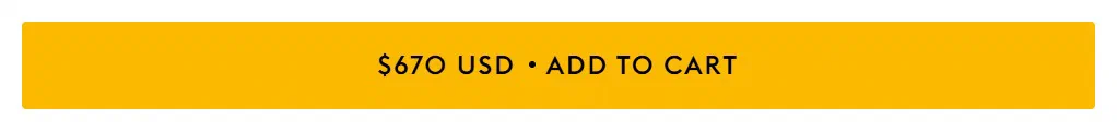 Fauré Le Page add to cart button photographed on its product page, reading $670 USD • Add to cart, #fbba00 on #ffffff