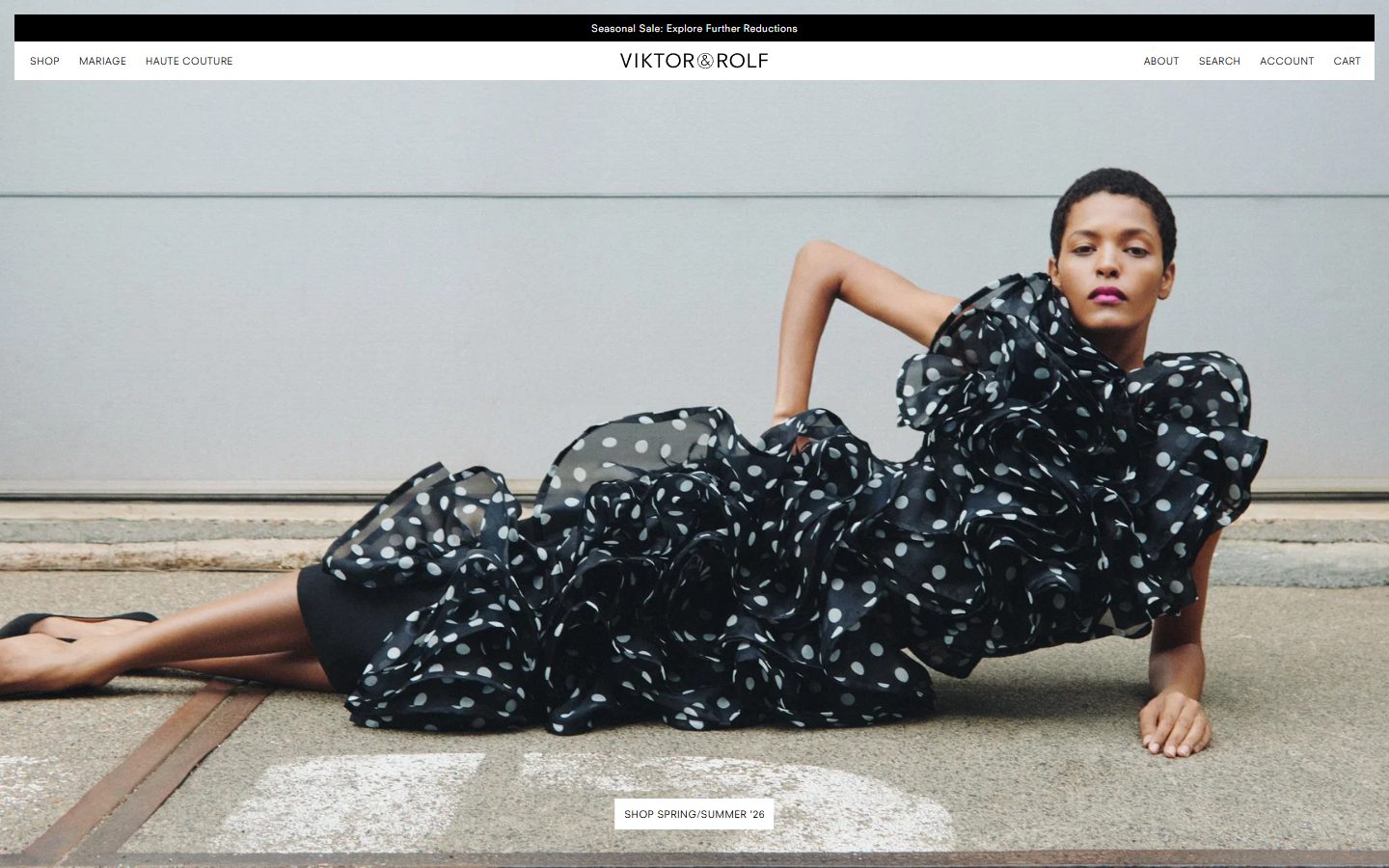 Viktor&Rolf Fragrance homepage on desktop, Shopify luxury beauty storefront captured at 1440 x 900